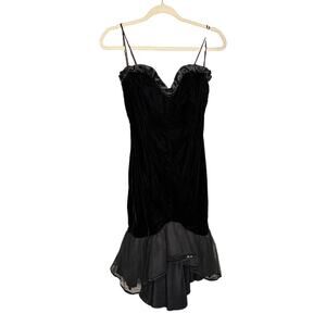 Vintage MIDI Mermaid Tulle Bottom Velvet Base Sequins